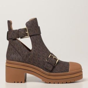 Michael Kors Corey Ankle Boot Flat Shoes in brown